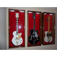 Electric / Fender / Acoustic Guitar Display Case Cabinet Rack 98% UV - Lockable    232354701870